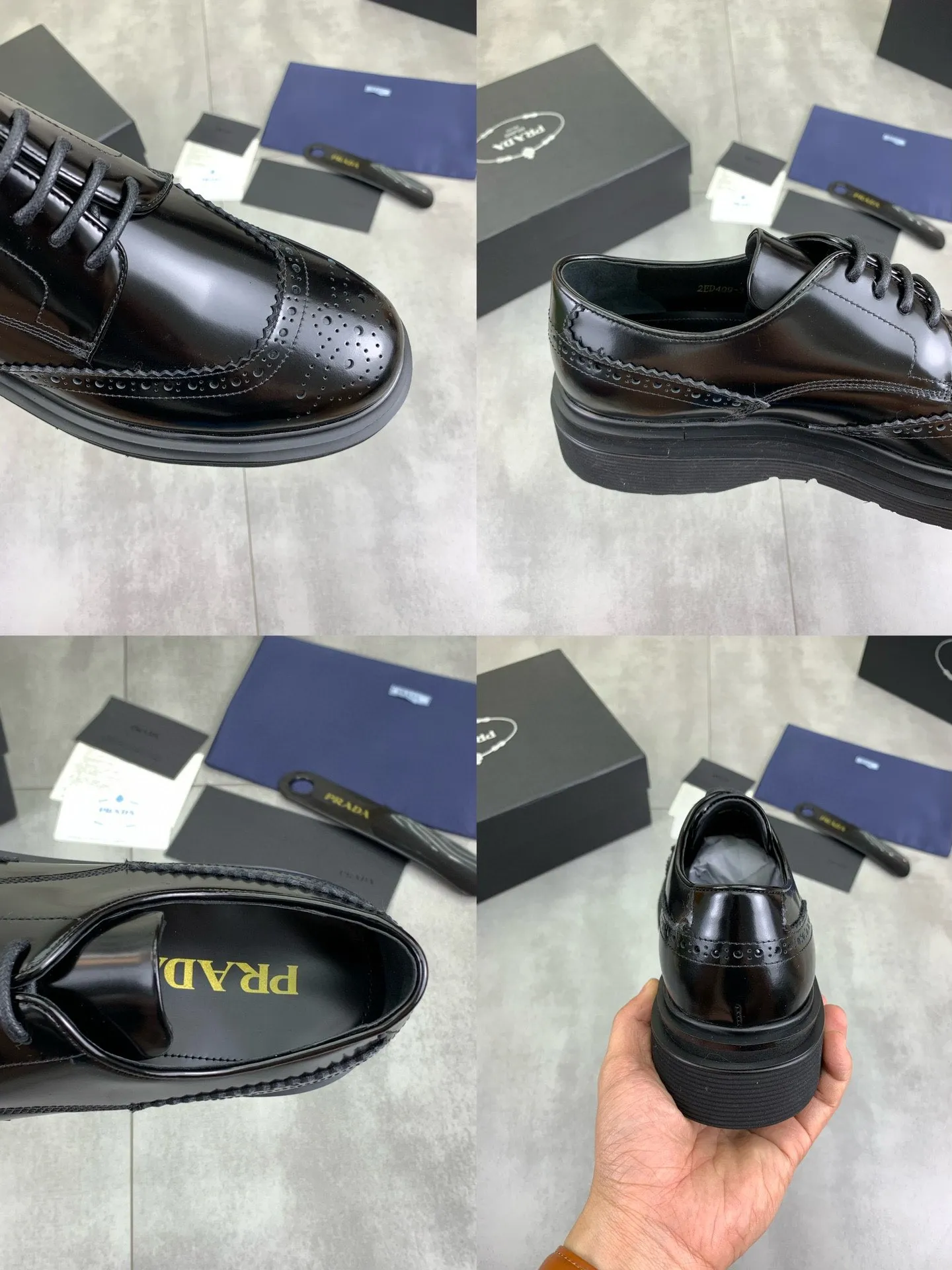 Factory price P880 💰Original quality, top version🔱 ＰＲＡＤＡPrada. Men's business casual leather shoes, top quality products. 1:1 shipment⬆️Luxurious and noble👞All imported original brand fabrics, just to create a more comfortable wearing experience. Upper: Original comfortable open edge bead-rubbed calf leather➕Top imported water-dyed full cow lining, original lightweight and comfortable TPU foam combination bottom✔️Code number: 39-44 (38.45 can be customized)